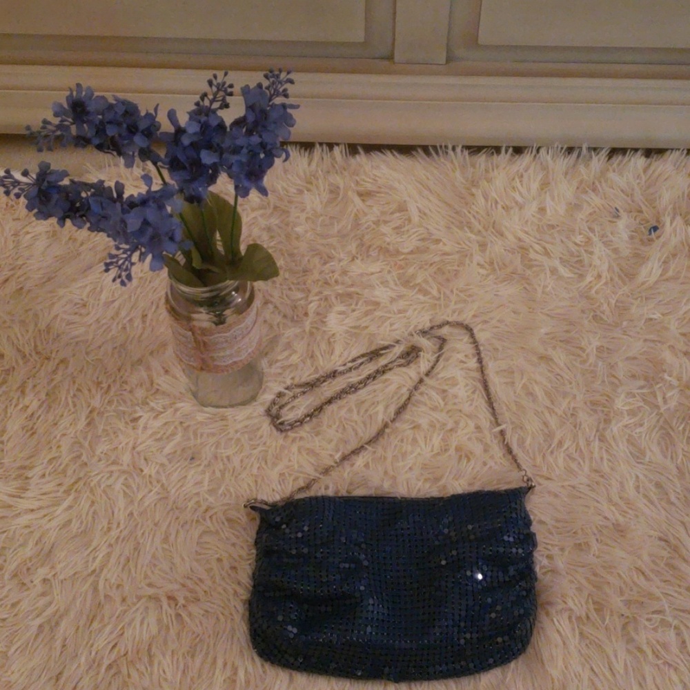 Sequin Blue Crossbody